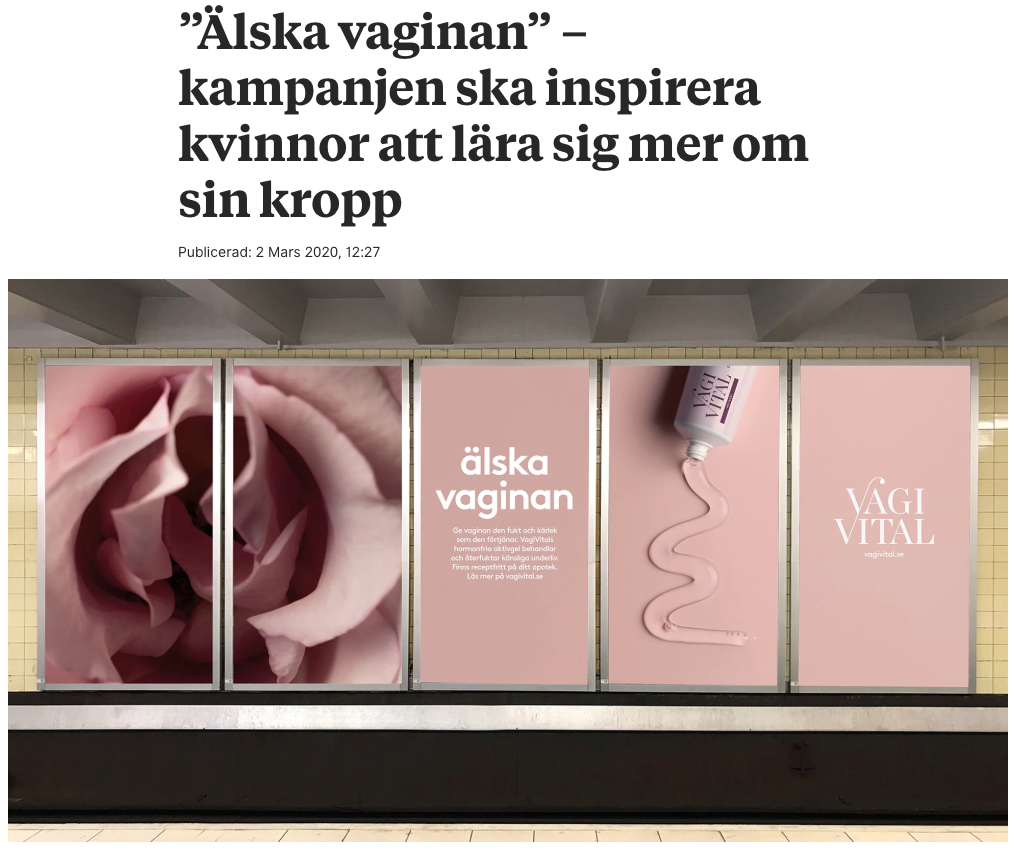 Resumé skriver om VagiVitals nya kampanj Älska Vaginan